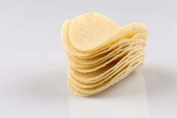 Prepared potato chips snack closeup view — Stock Photo, Image