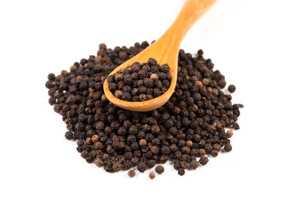 Black pepper isolated on the white background — Stock Photo, Image