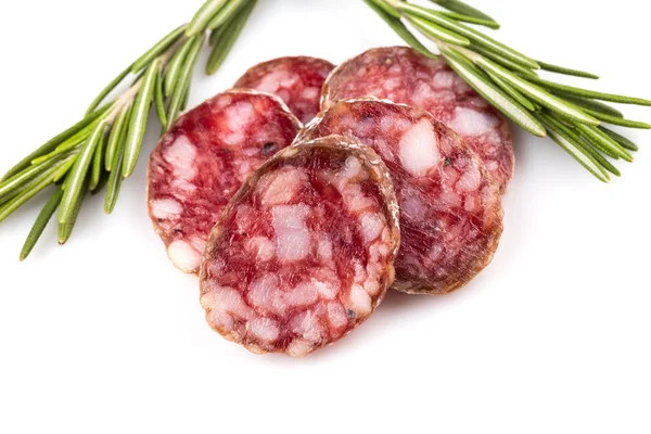 Slices of salami — Stock Photo, Image