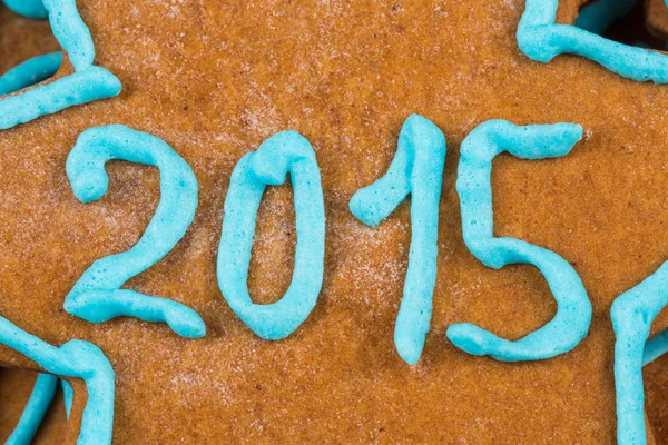 2015 number on cookie — Stock Photo, Image