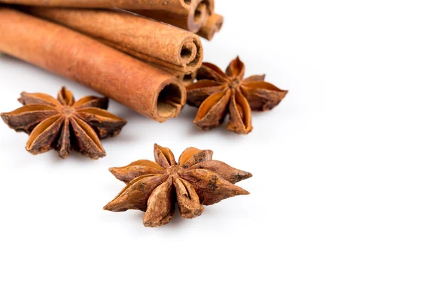 Stars anise and Cinnamon — Stock Photo, Image