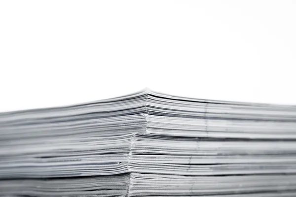 Magazines up close shot on white background — Stock Photo, Image