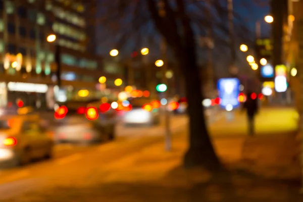 Utcai forgalom fények, mint háttér — Stock Fotó