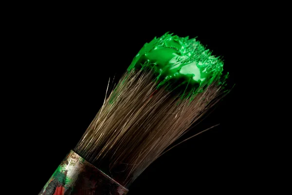 緑の色でペイント ペイント ブラシ — ストック写真