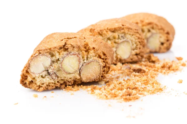 Italienisches Cantuccini-Plätzchen mit Mandeln — Stockfoto