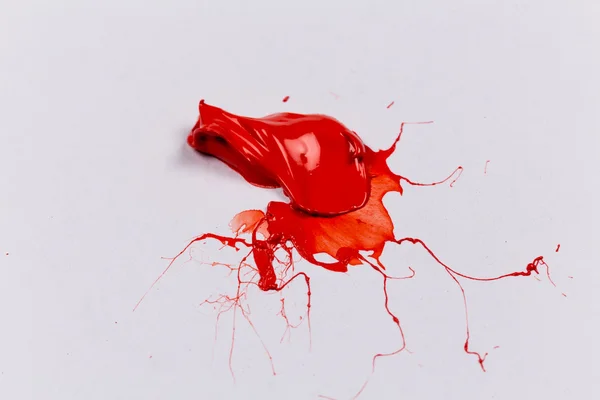 Acidente vascular cerebral vermelho da escova de tinta — Fotografia de Stock