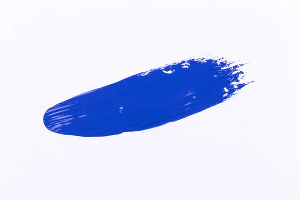 Golpe azul da escova de tinta — Fotografia de Stock