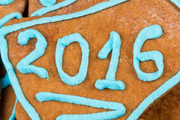 Zahl 2015 auf Cookie — Stockfoto
