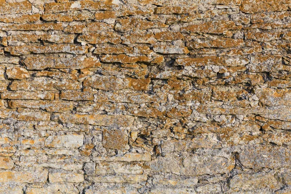 Alte Steinmauer Textur mit Moos — Stockfoto