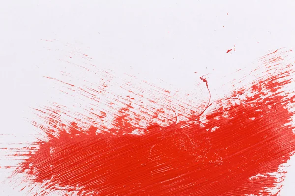 Pincelada roja del pincel — Foto de Stock
