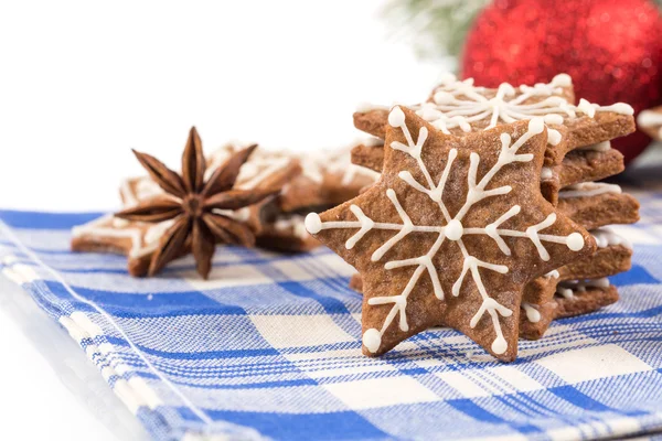 Hand-made Christmas gingerbreads — Stock Photo, Image