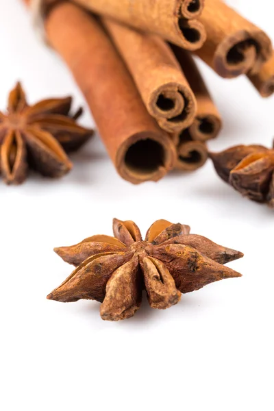 Stars anise and Cinnamon — Stock Photo, Image