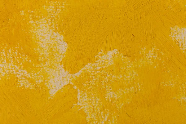 Close up of the yellow paint strokes — Stock Photo, Image