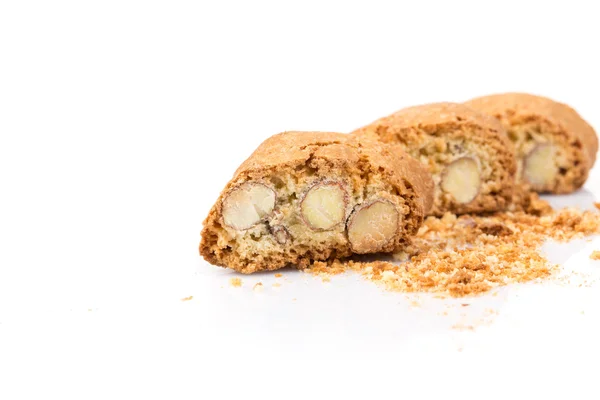 Italienisches Cantuccini-Plätzchen mit Mandeln — Stockfoto