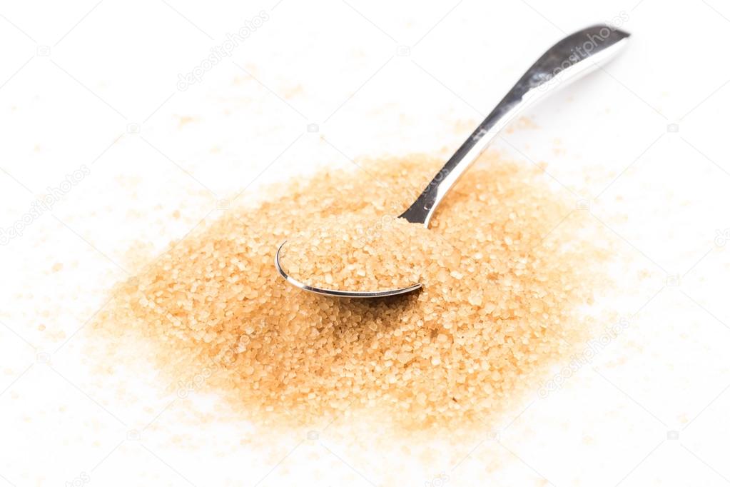 brown sugar in a spoon