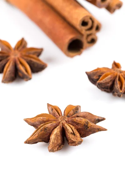 Stars anise and Cinnamon — Stock Photo, Image