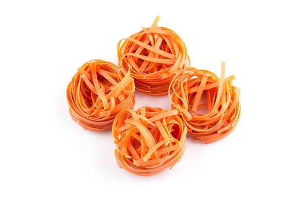 Chilli orange fettuccine pasta — Stock Photo, Image
