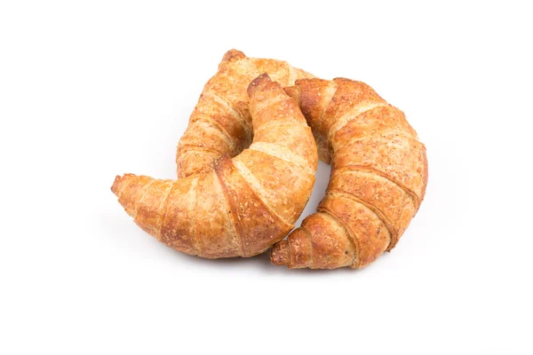 Croissant over witte achtergrond — Stockfoto