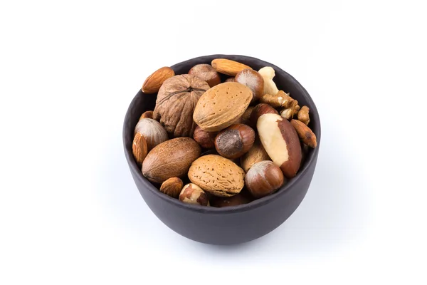 Nueces mezclan en tazón — Foto de Stock