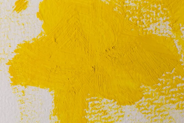 Close up of the yellow paint strokes — Stok fotoğraf