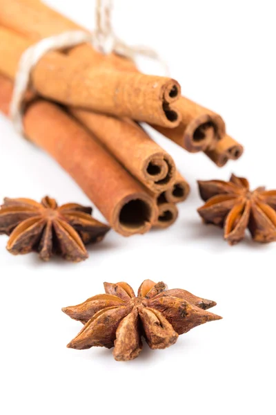 Stars anise and Cinnamon — Stock Photo, Image
