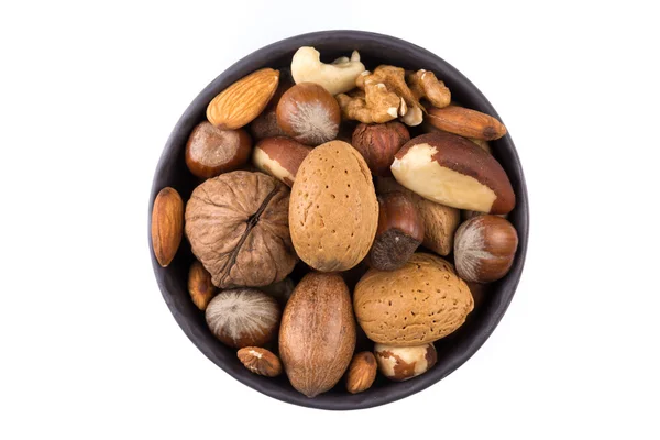 Nueces mezclan en tazón — Foto de Stock