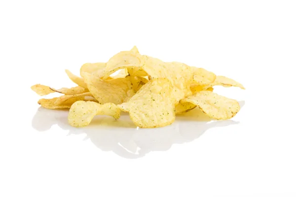 Elkészített burgonya chips snack közelkép — Stock Fotó