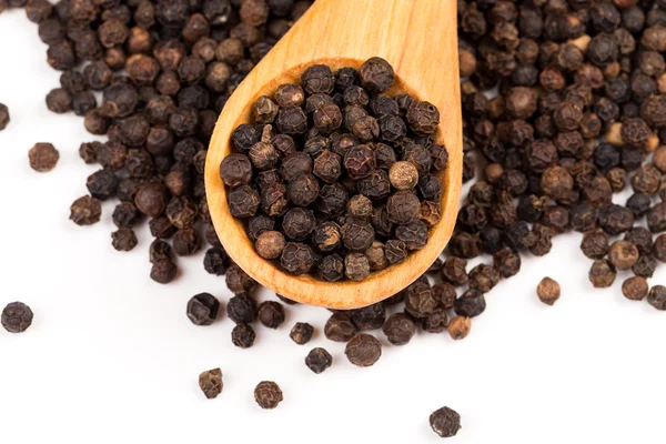 Black pepper isolated on the white background — Stock Photo, Image