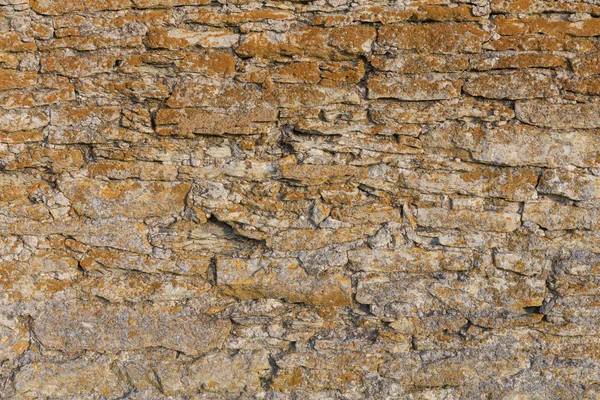 Textura de parede de pedra velha com musgo — Fotografia de Stock
