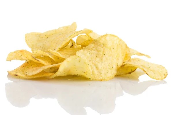 Elkészített burgonya chips snack közelkép — Stock Fotó