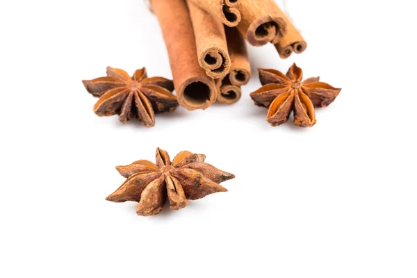 Stars anise and Cinnamon — Stock Photo, Image