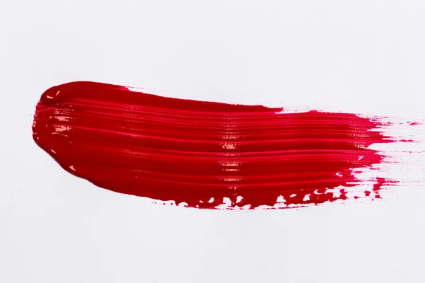 Acidente vascular cerebral vermelho da escova de tinta — Fotografia de Stock
