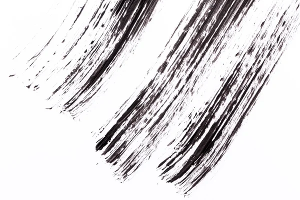 Peinture noire isolée sur fond blanc — Photo