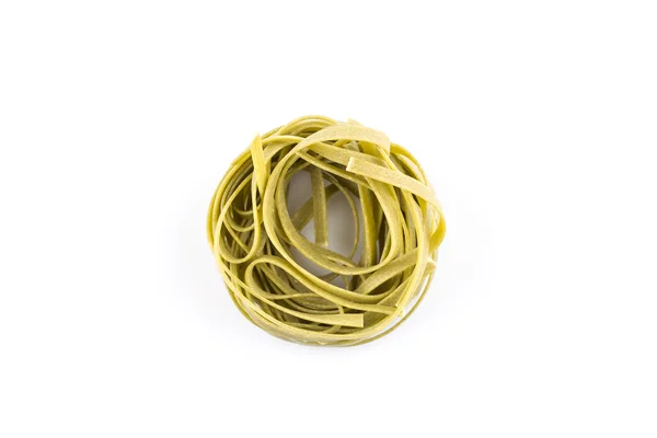 Pasta secca nido verde — Foto Stock