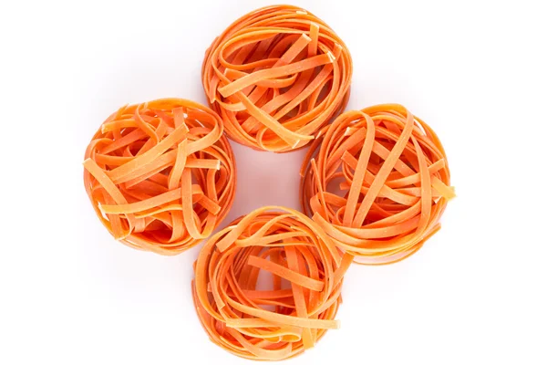 Spaanse peper oranje fettuccine pasta — Stockfoto