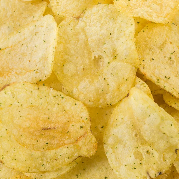 Prepared potato chips snack closeup view — Stock Photo, Image