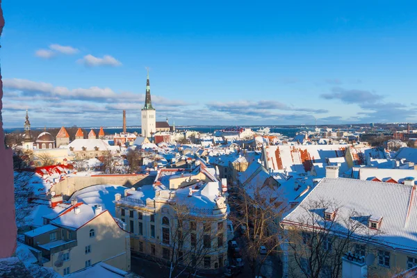 Tallinn city panoramautsikt över vinterlandskap — Stockfoto