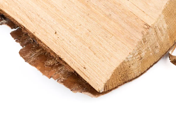 Registo de madeira de bétula — Fotografia de Stock