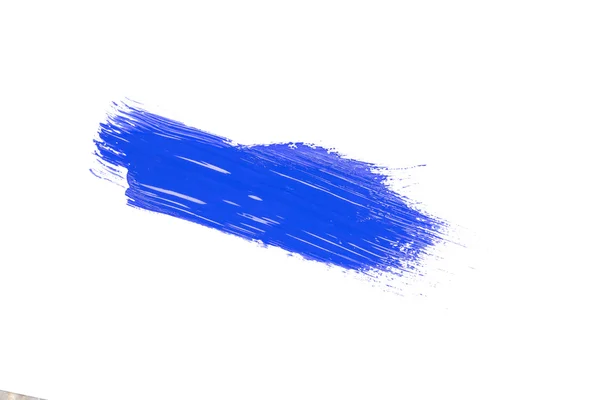 ペイント ブラシの青色のストローク — ストック写真