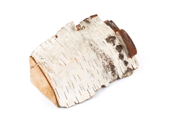Registo de madeira de bétula — Fotografia de Stock