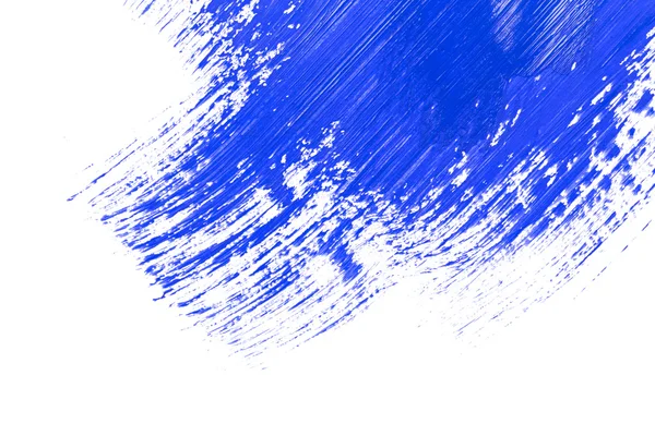 Blue stroke of the paint brush — Stock Photo, Image
