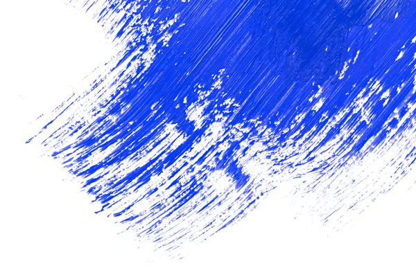 Blue stroke of the paint brush — Stock Photo, Image