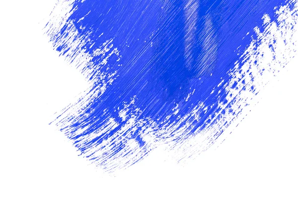 Golpe azul da escova de tinta — Fotografia de Stock