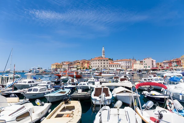 Barche in Rovinj, Croazia — Foto Stock