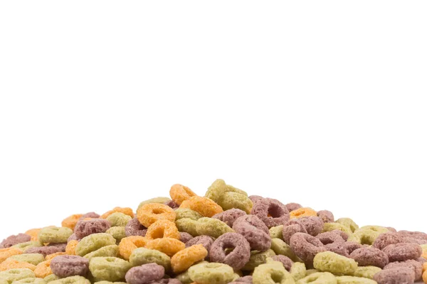 Cereali colorati su sfondo bianco — Foto Stock