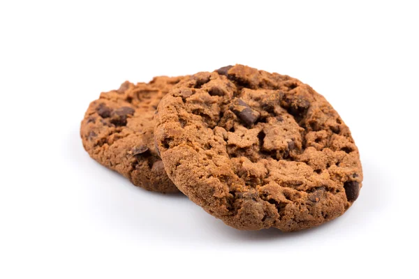 Galletas de Chocolate Chip Aisladas en Blanco —  Fotos de Stock