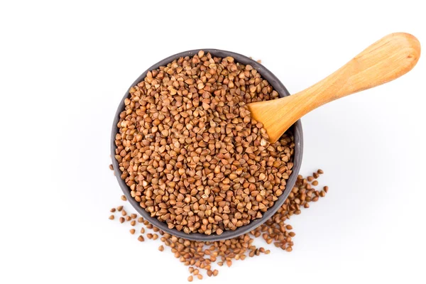Semole di grano saraceno in una ciotola — Foto Stock