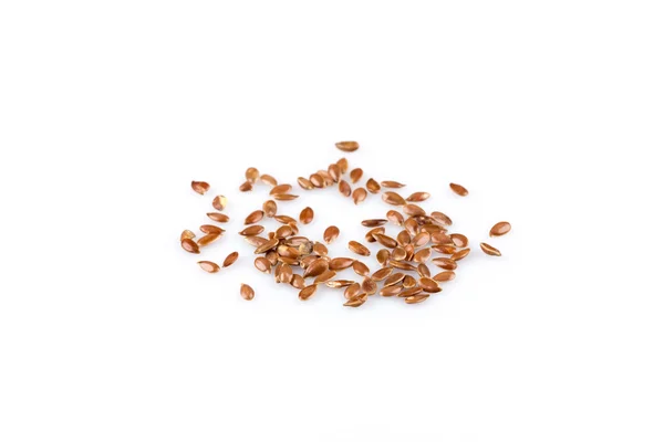 Flax seeds isolated on white — Stock Photo, Image