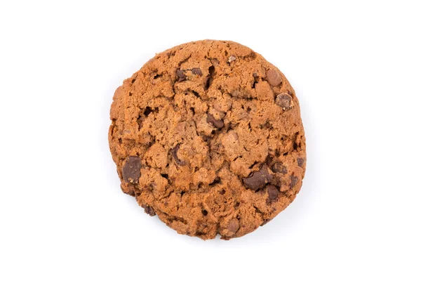 Chocolate Chip Cookie isoliert auf weiß — Stockfoto