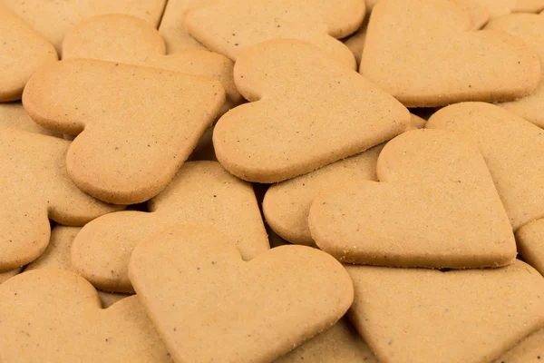 Biscoitos de corações de gengibre — Fotografia de Stock
